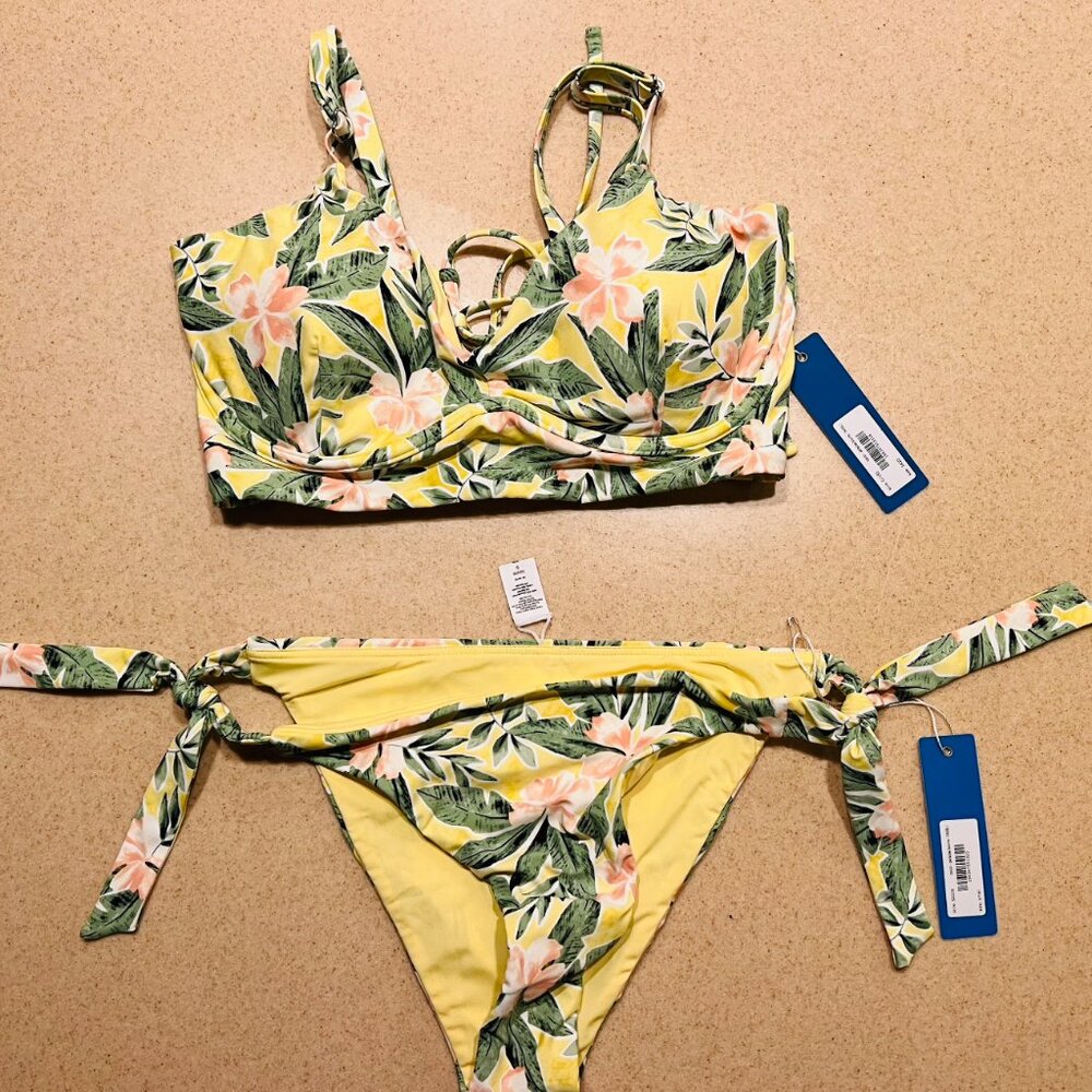 Birdsong Underwire Bikini in 34DD and Cheeky Side Tie Bottoms in S